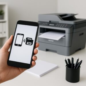 jak połączyć telefon z drukarką brother?