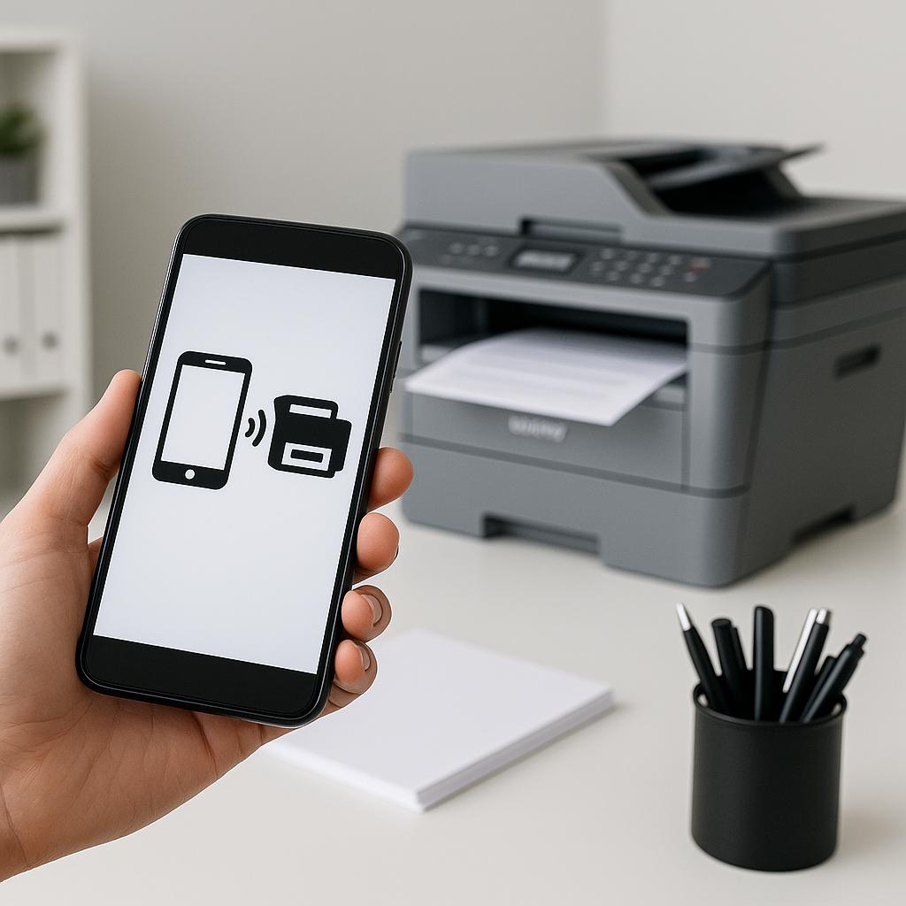jak połączyć telefon z drukarką brother?