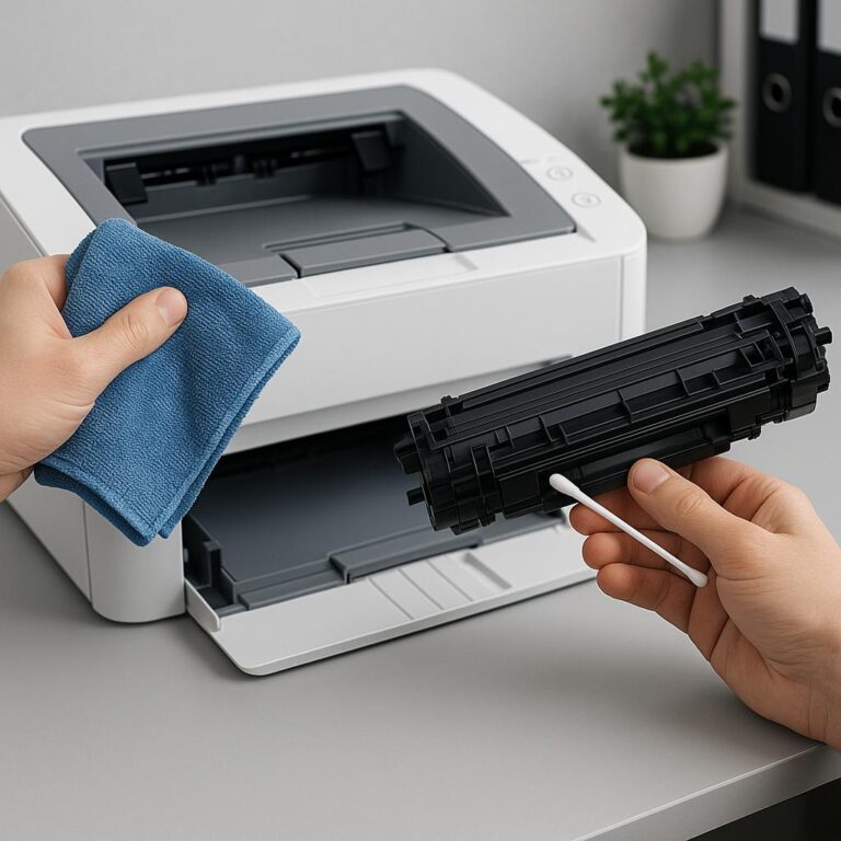 jak ręcznie wyczyścić drukarkę?