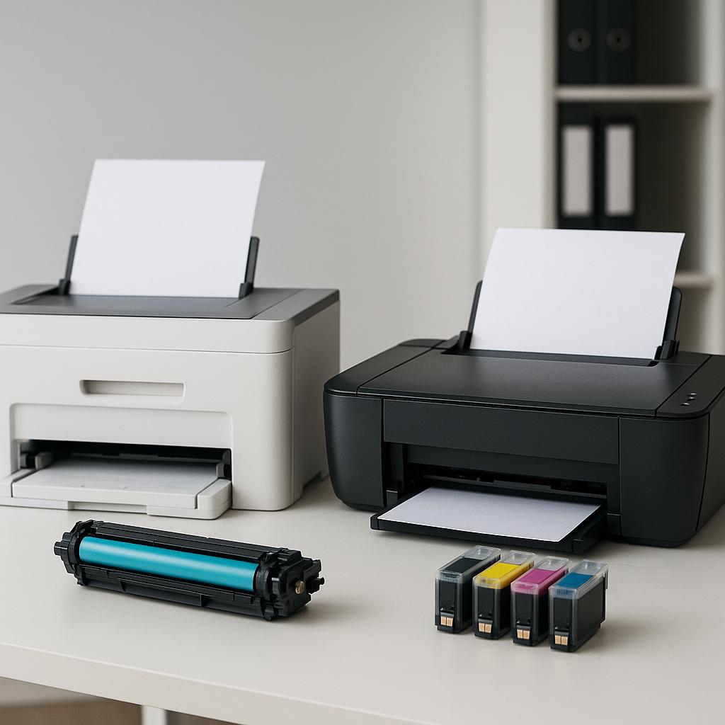 jak rozpoznać drukarkę laserową od atramentowej?