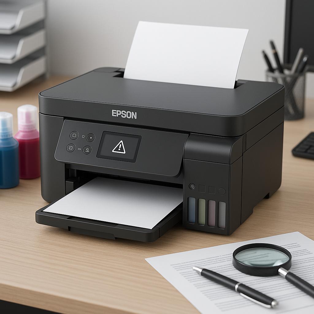 jak skasować błąd w drukarce epson?