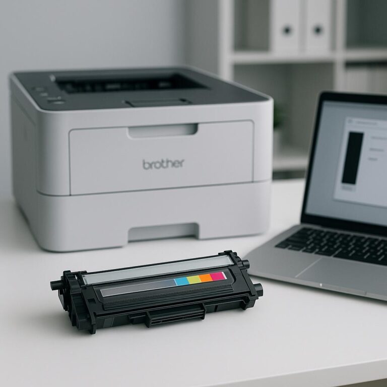 jak sprawdzić ile zostało tonera w drukarce brother?