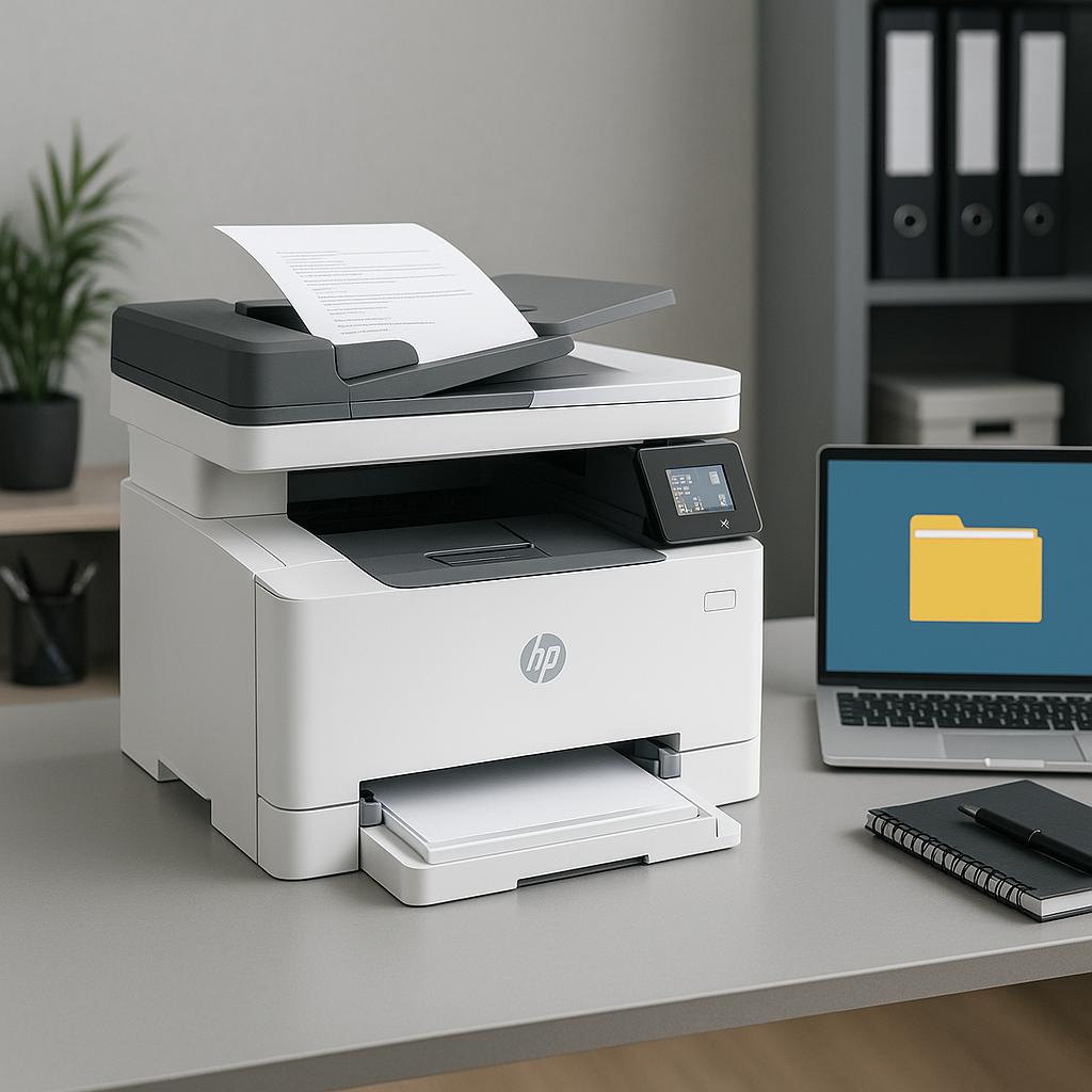 jak sprawić, by moja drukarka hp skanowała do folderu?