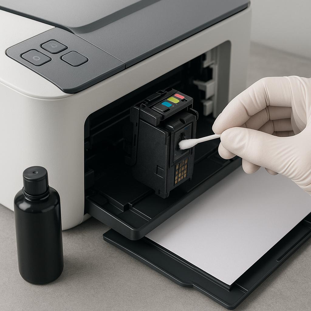 jak wyczyścić dysze kartridża w drukarce?