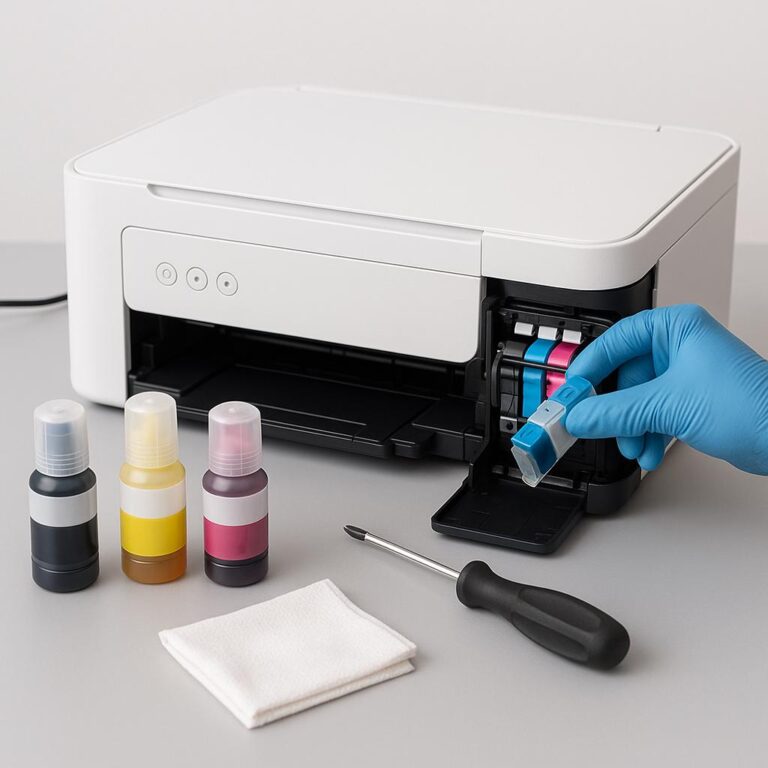 jak wyczyścić tusze w drukarce epson?