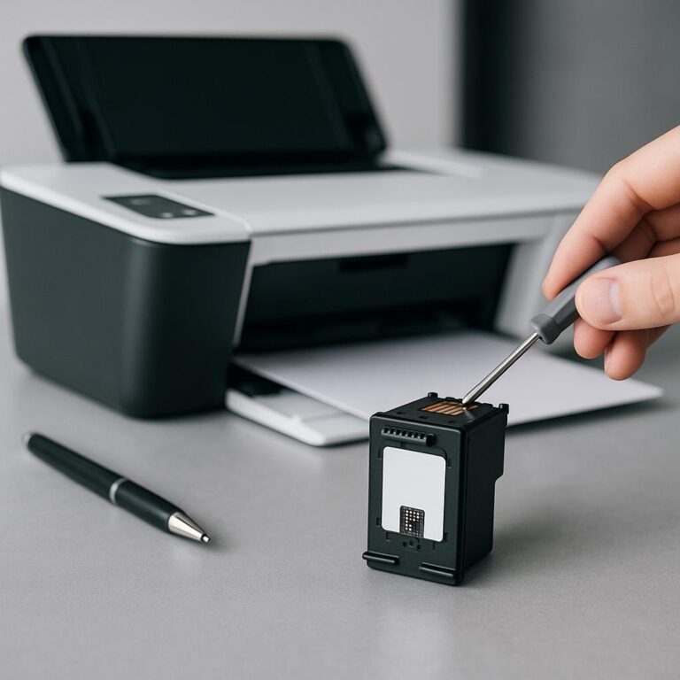 jak zresetować kartridż hp 650?