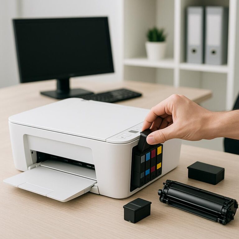 jak zresetować poziom tuszu canon?