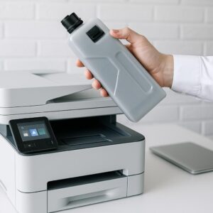 co mogę zrobić z pełnym pojemnikiem na zużyty toner?