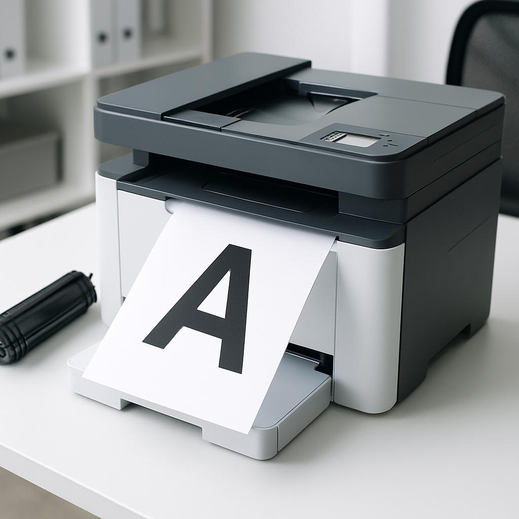 co oznacza litera a na drukarce?