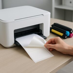 czy w zwykłej drukarce można drukować na papierze samoprzylepnym?