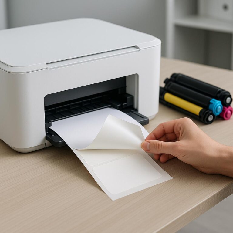 czy w zwykłej drukarce można drukować na papierze samoprzylepnym?