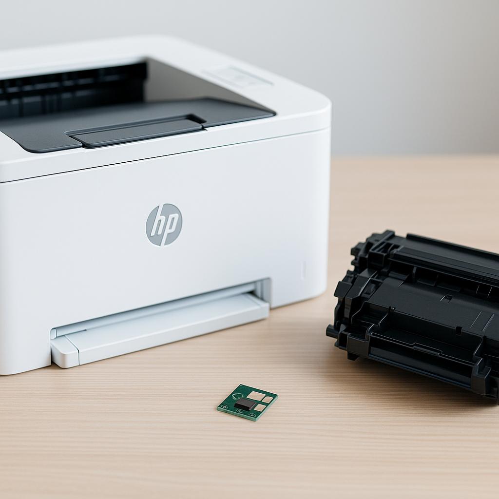 gdzie jest chip w drukarce hp?