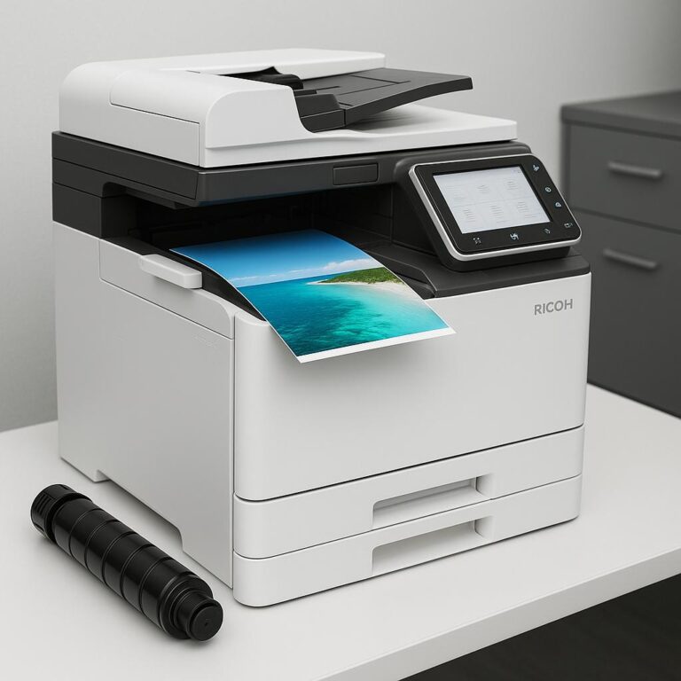 jak drukować bez marginesów ricoh?