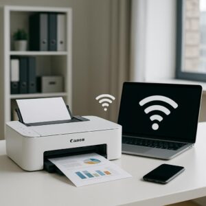 jak drukować przez wifi canon?