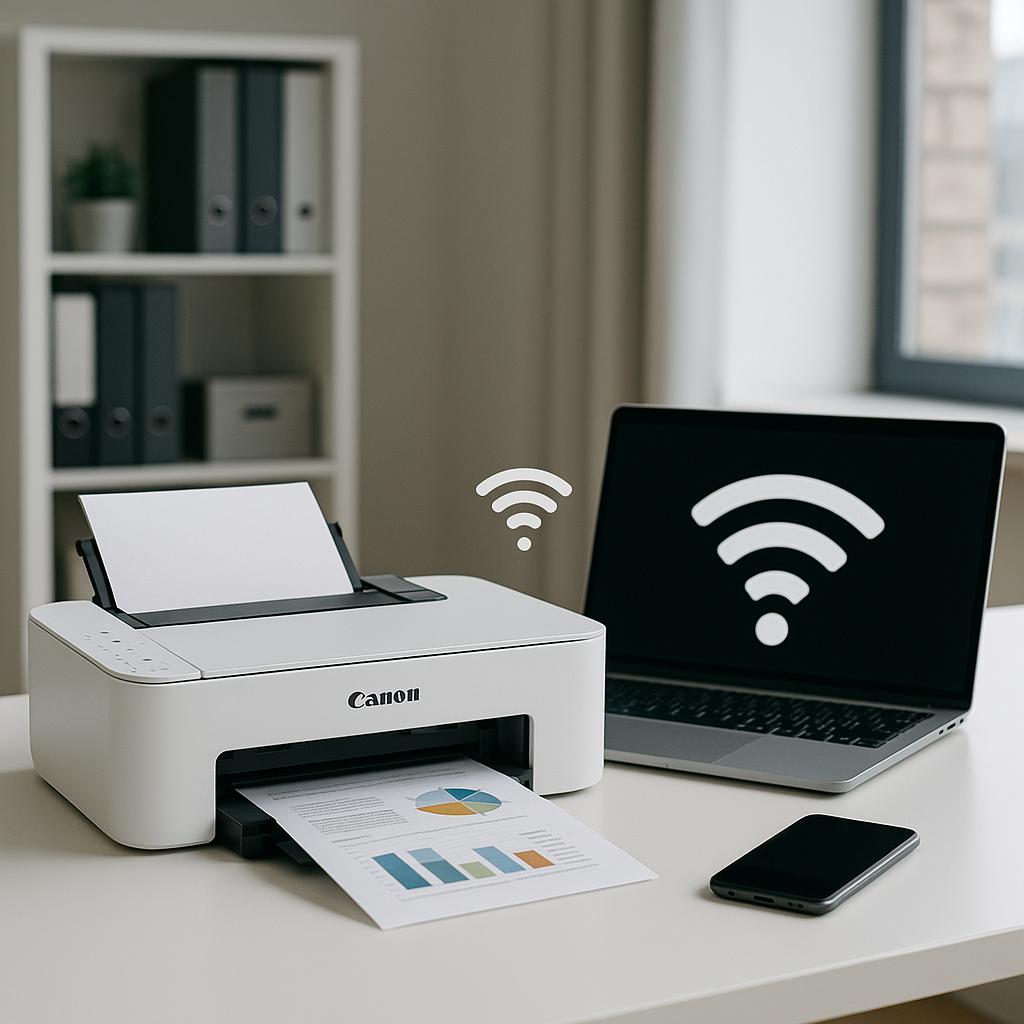 jak drukować przez wifi canon?