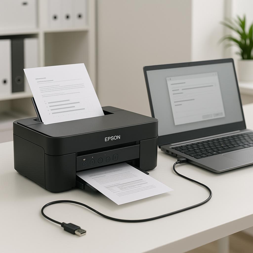 jak mogę sprawdzić, czy moja drukarka epson jest podłączona do komputera?