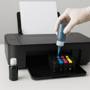 jak nalać tusz do drukarki canon?