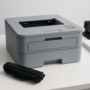 jak naprawić czerwoną kontrolkę w drukarce brother?