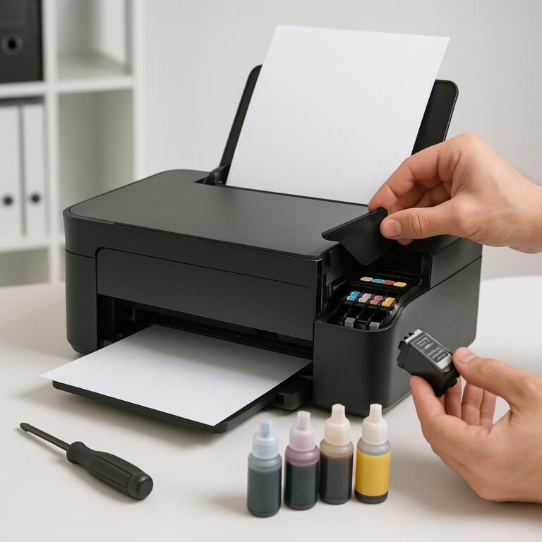 jak naprawić drukarkę epson, która nie drukuje tuszem?