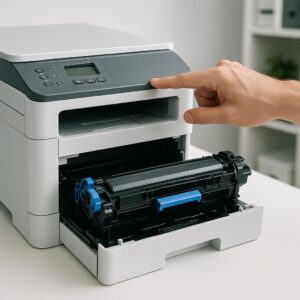 jak pozbyć się komunikatu o braku tonera na drukarce brother?