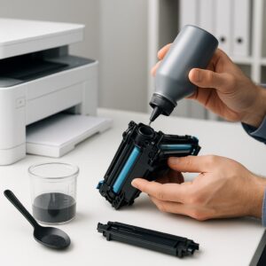 jak rozrobić toner?