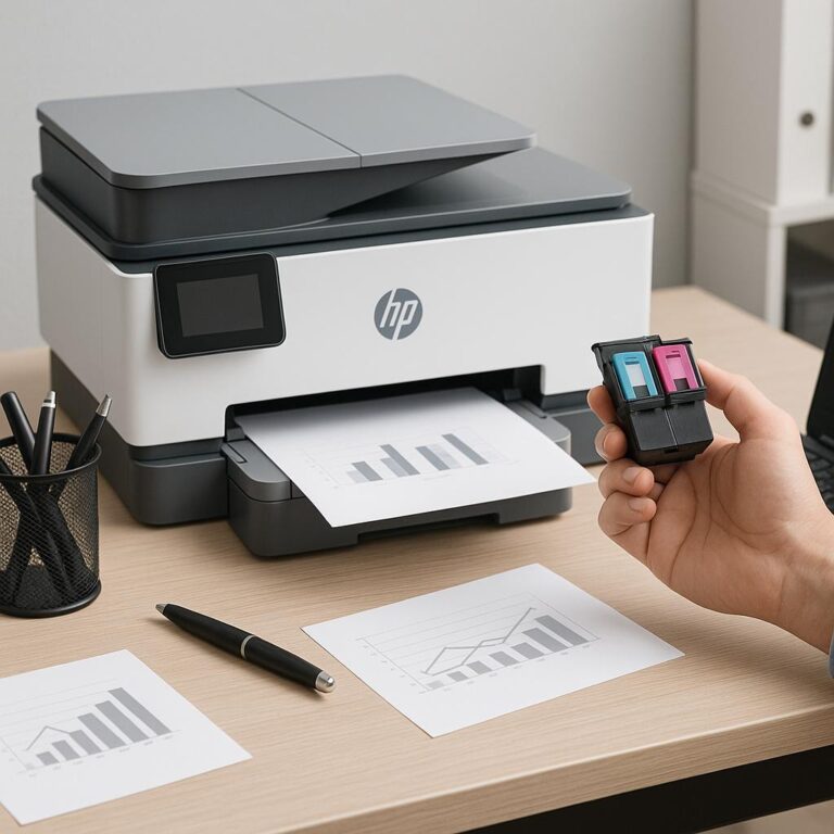 jak sprawdzić czy jest tusz w drukarce hp?