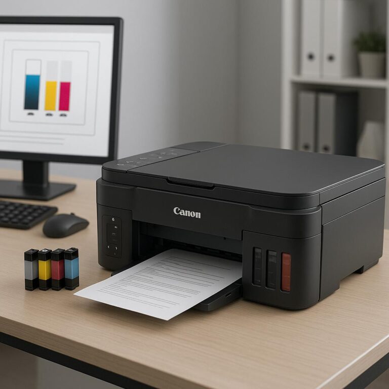 jak sprawdzić poziom tuszu canon?