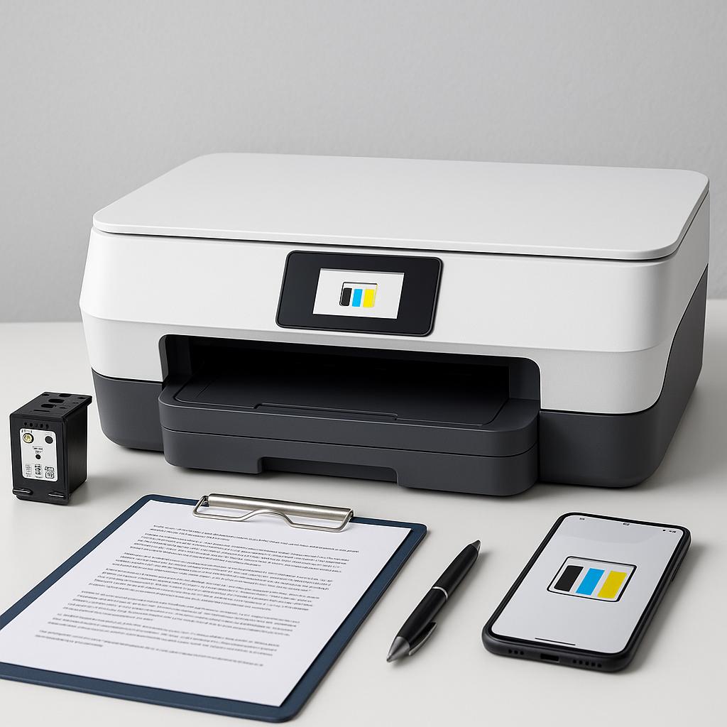 jak sprawdzić poziom tuszu w drukarce hp envy?