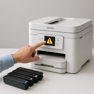 jak usunąć komunikat o błędzie na mojej drukarce epson?