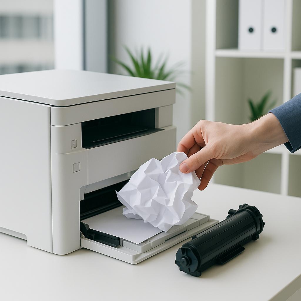 jak wyciagnać zakleszczony papier z drukarki?