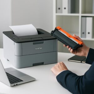 jak wymusić drukowanie w drukarce brother, gdy kończy się toner?