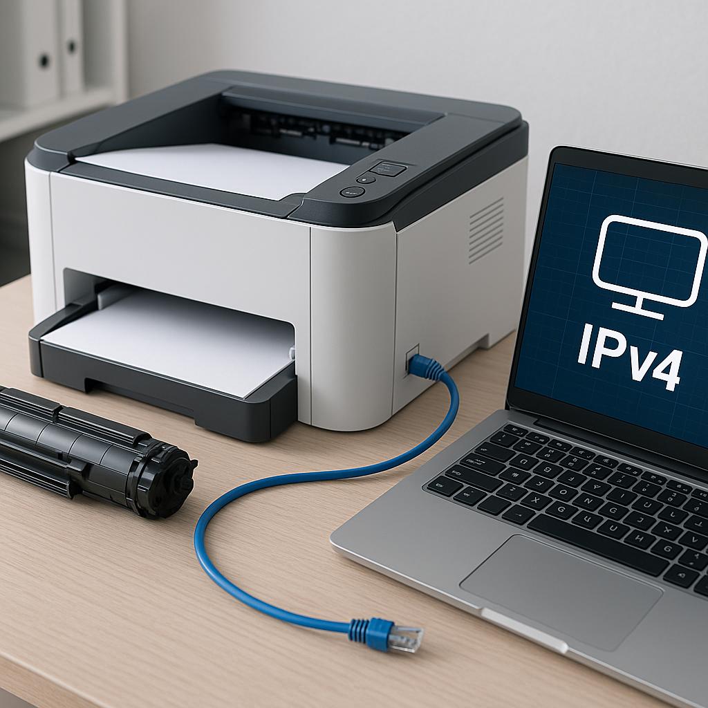 jak zmienić ip drukarki?