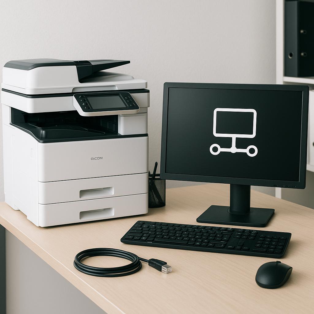 jak znaleźć adres ip drukarki ricoh?