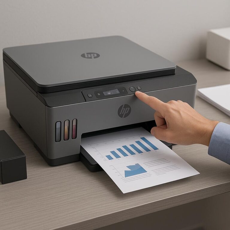 jak zresetować drukarkę hp smart tank 720?