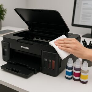 jak zrobić czyszczenie drukarki canon g3010?