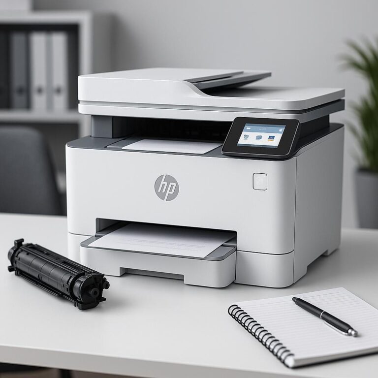 co oznacza litera w na drukarce hp?