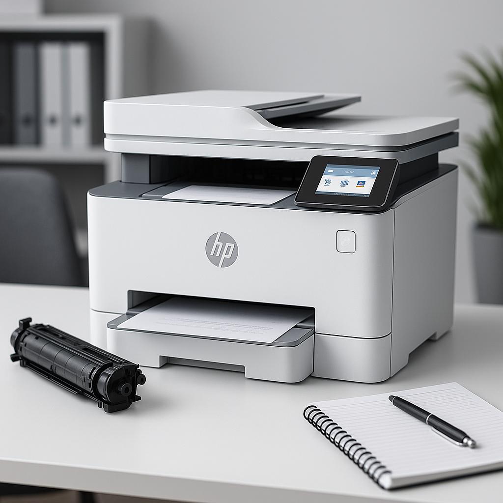 co oznacza litera w na drukarce hp?