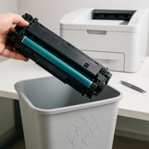 co zrobić z zużytym tonerem do drukarki laserowej?
