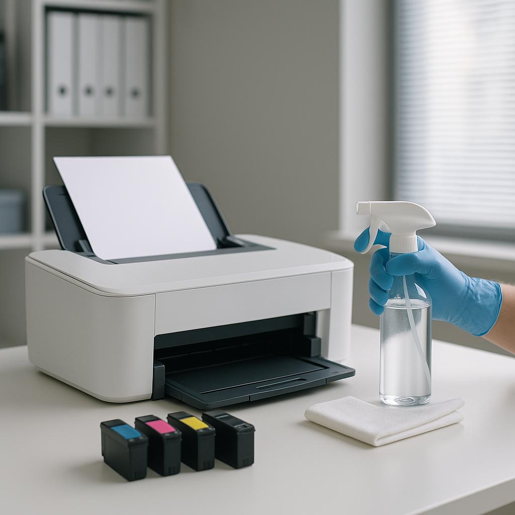 czy alkohol izopropylowy usuwa tusz z drukarki?