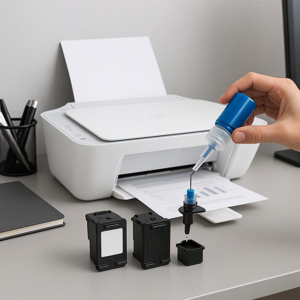 czy tusz w drukarce hp deskjet 2710 można uzupełniać?