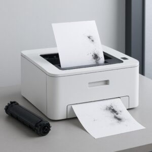 dlaczego drukarka laserowa brudzi kartki?