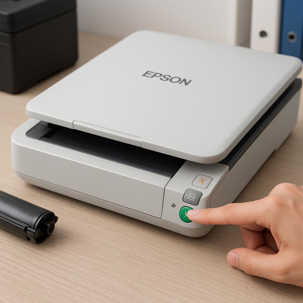 do czego służy przycisk start w skanerze epson?