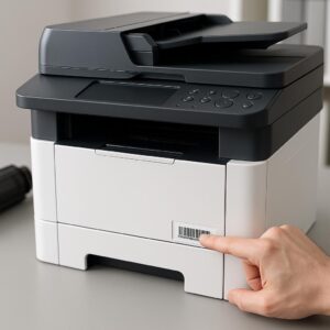 gdzie jest numer seryjny drukarki kyocera?