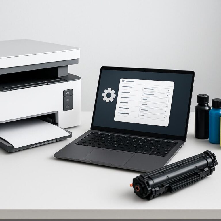 gdzie znajdują się ustawienia sterownika drukarki?