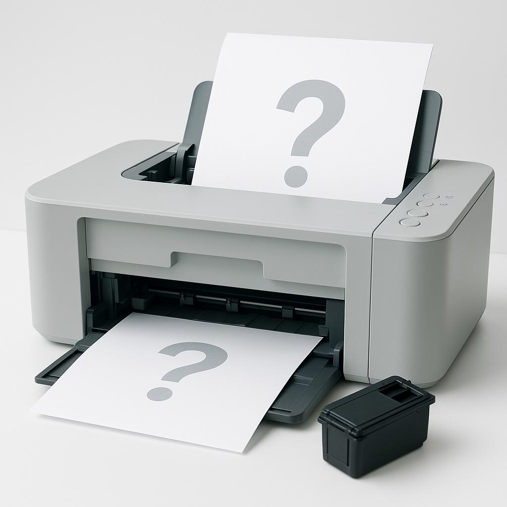 jak drukować, gdy skończył się czarny tusz?