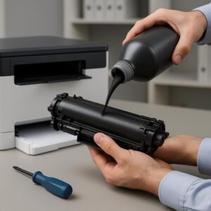 jak nabić toner do drukarki?