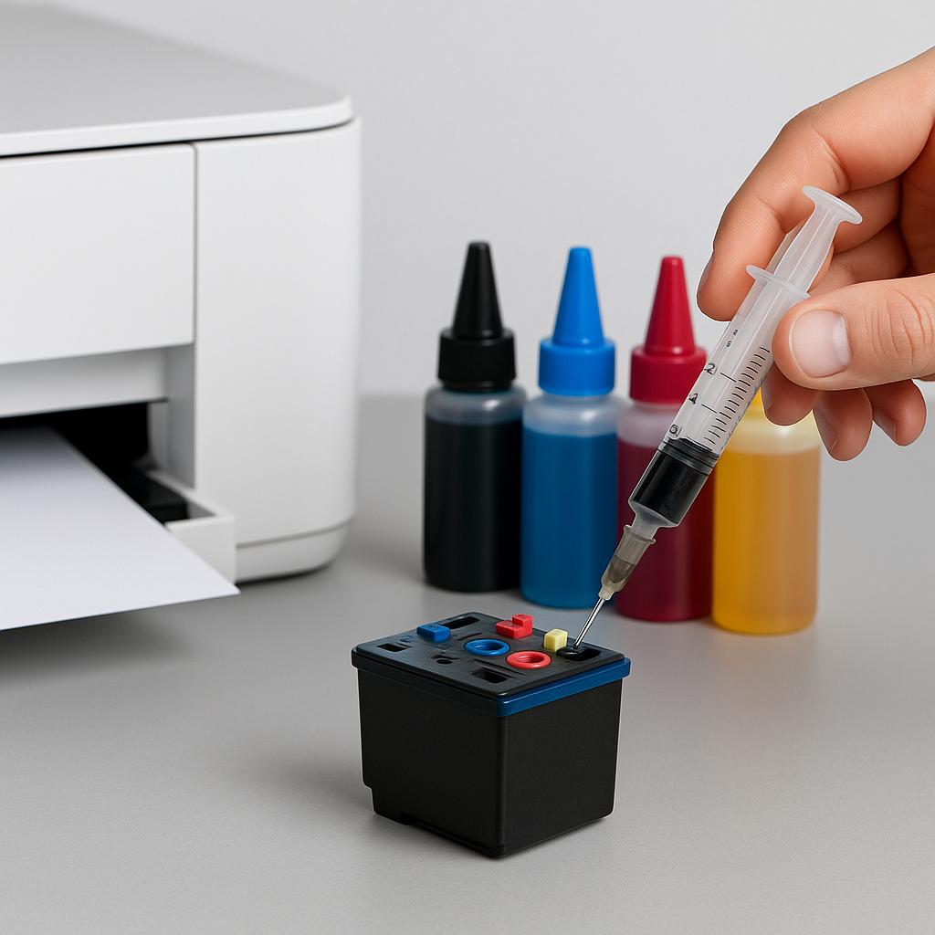 jak napełnić kartridże do drukarki?