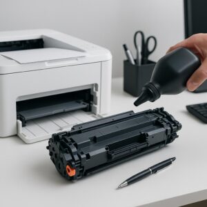 jak napełnić toner w drukarce laserowej hp?