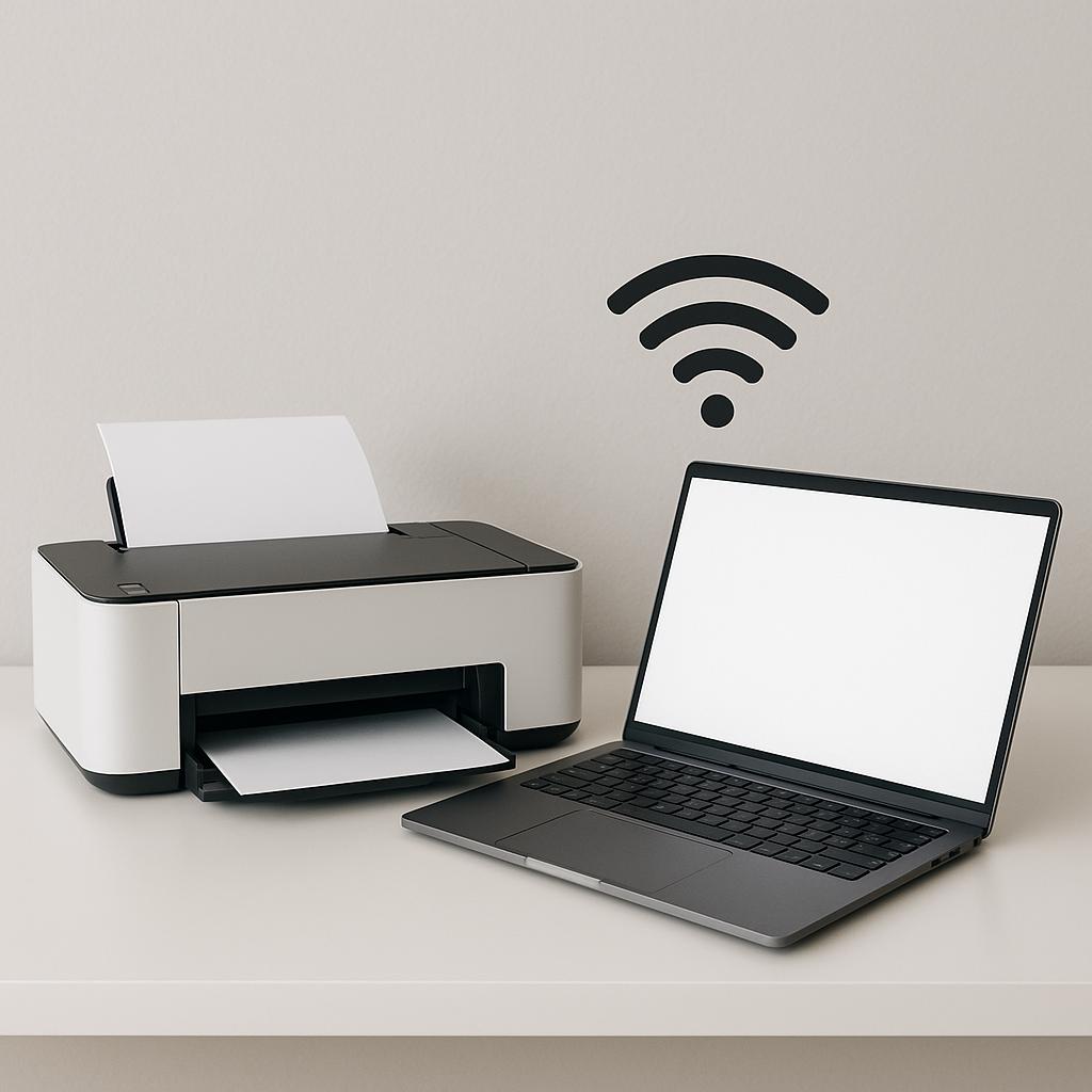 jak podłączyć drukarkę do laptopa bez kabla?