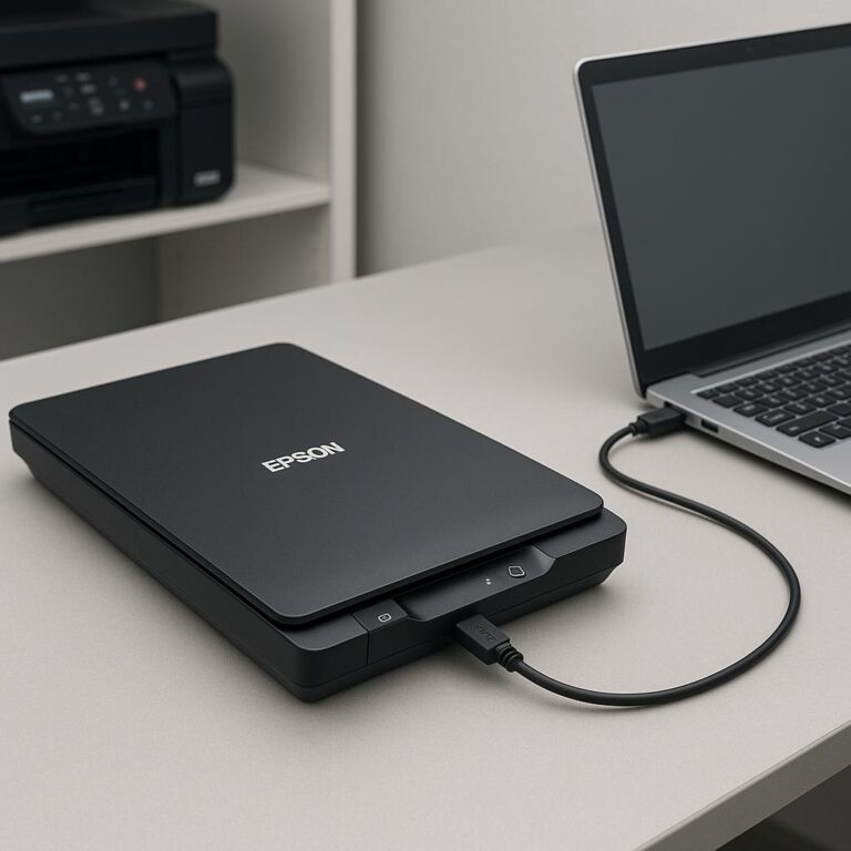 jak podłączyć skaner epson z komputerem?